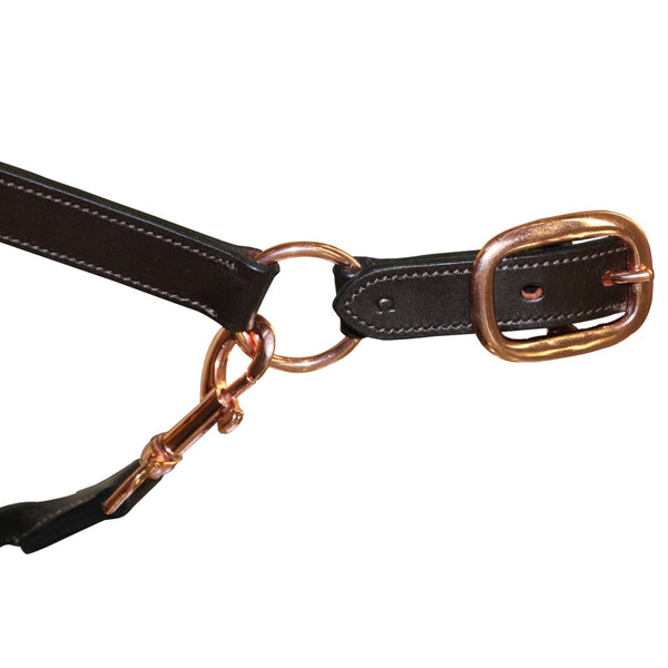 Headstall Leather Padded Jeremy & Lord Rose Gold Brown [:cob By Order]