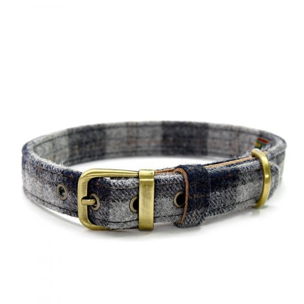 Tweedmill Tweed Dog Collar Navy Check [:medium]