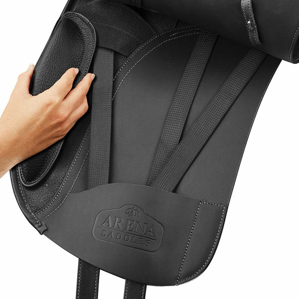 Arena Dressage High Wither Saddle Black [:43cm 17.0"]