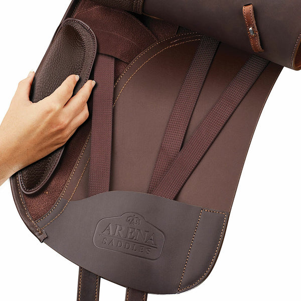 Arena Dressage Wide Saddle Brown [:43cm 17.0"]