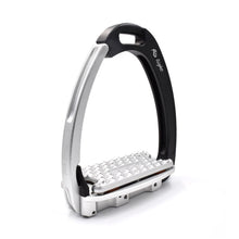 Tech Stirrup Irons Venice Sloped Evo Safety Stirrups Black & Silver