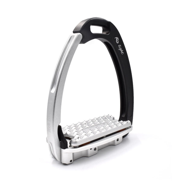 Tech Stirrup Irons Venice Sloped Evo Safety Stirrups Black & Silver
