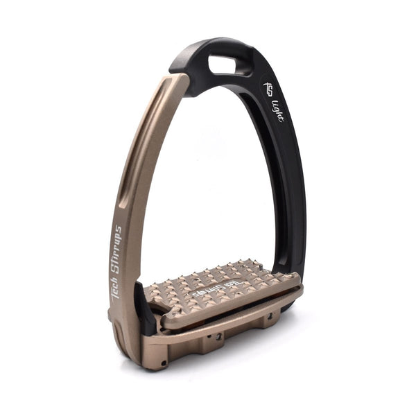 Tech Stirrup Irons Venice Evo Flat Safety Stirrups Black & Brown