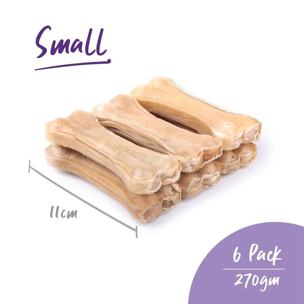 Kazoo Treat Rawhide Pressed Bone 11cm Pack Of 6