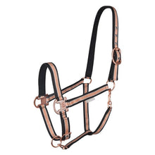 Headstall Rose Shine Elt Black [:cob]
