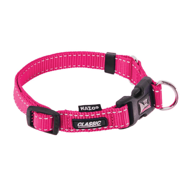 Kazoo Dog Collar Classic Adjustable Pink [:extra Large]