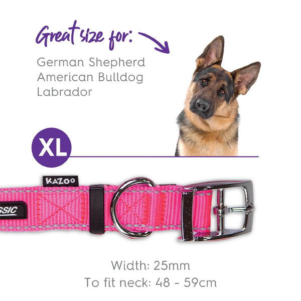 Kazoo Dog Collar Classic Pink [:extra Large]