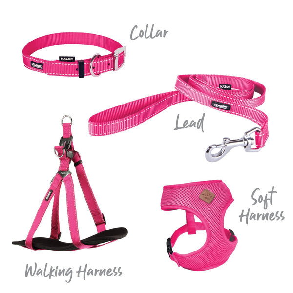 Kazoo Dog Collar Classic Pink [:extra Large]