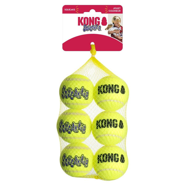 Kong Dog Toy Airdog Squeak Ball 6pack Medium