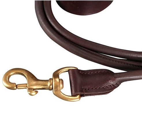 Leather Dog Leash Rolled Jeremy & Lord 182cm 16mm [:small]