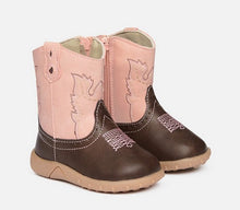 Western Boots Baxter Childrens Light Pink & Brown Baby-Baxter-Ascot Saddlery