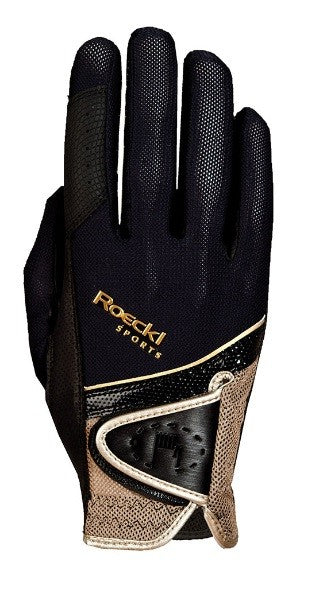 Gloves Roeckl Madrid Black & Gold [:7.0]