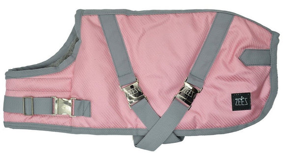 Zeez Dog Coat Supreme Grape Flamingo Pink & Grey [:25cm]