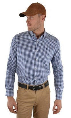 Shirt Thomas Cook Albion Tailored Long Sleeve W22 Royal Blue Mens [:medium]