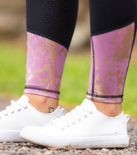 Tights Bare Equestrian Performance Riding Black Lilac Rose [:extra Small]