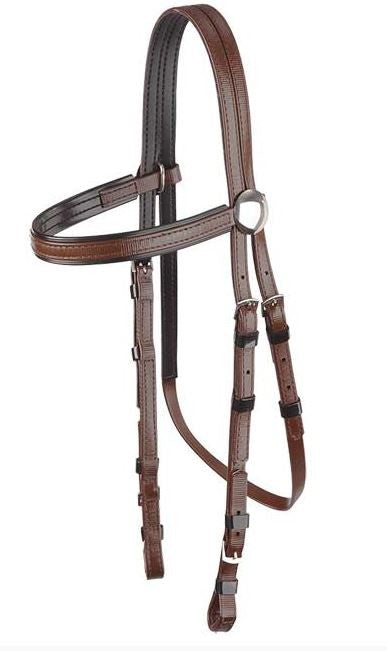 Bridle Head Pvc Full Brown & Black Trim