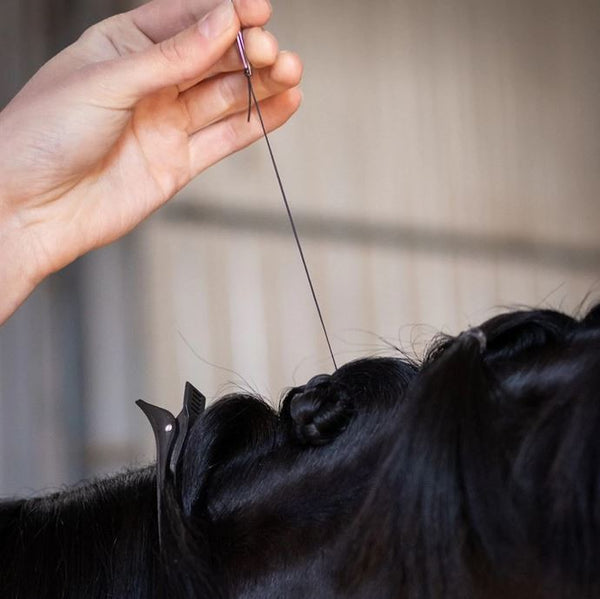 Hairy Pony Plaiting Thread Flat Waxed Small [:black]