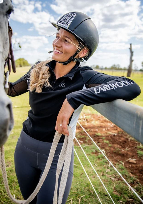 Shirt Earlwood Ava Sunshirt Long Sleeve Black & Grey [:small]