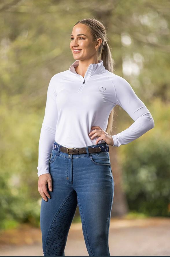 Shirt Riding Bare Equestrian Technical Lightweight White [:small]