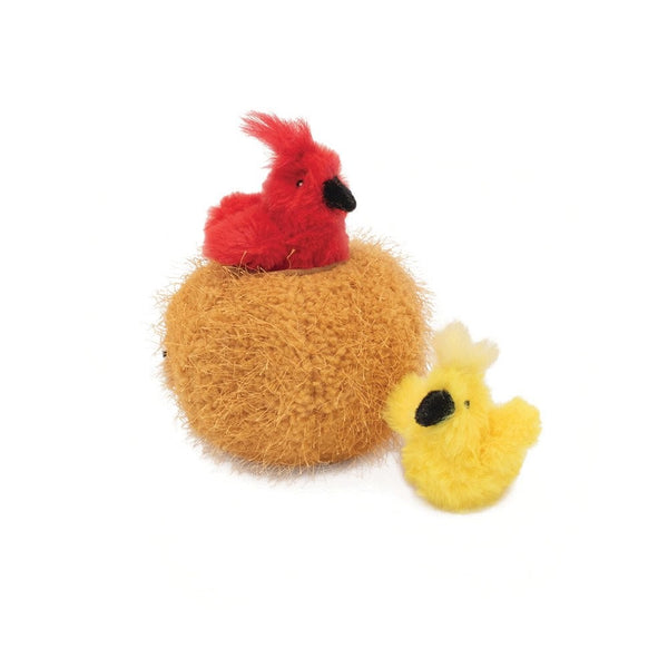 Cat Toy Zippy Claws Burrow Birds In Nest 20cm X 13cm X 12cm