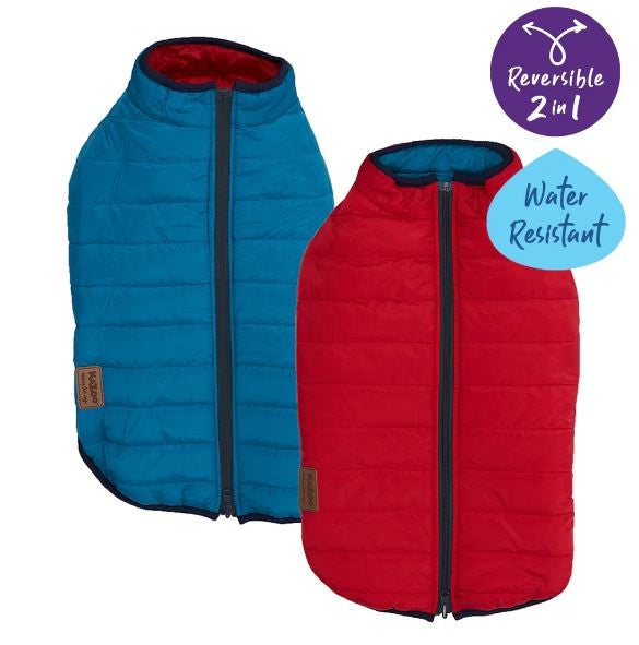 Kazoo Dog Rug Reversible Puffer Red & Blue [:27cm]