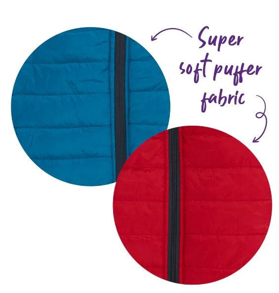 Kazoo Dog Rug Reversible Puffer Red & Blue [:27cm]