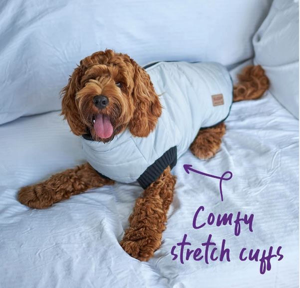 Kazoo Dog Rug Reversible Puffer Black & Silver [:27cm]