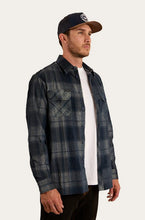 Shirt Ringers Glenferrie Flannel White/navy Mens [:medium]