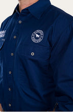 Shirt Ringers Hawkeye Full Button Navy Mens [:medium]