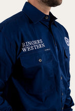 Shirt Ringers Hawkeye Full Button Navy Mens [:medium]