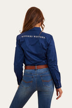 Shirt Ringers Lomgdale Half Button Navy Ladies [:10]