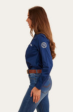 Shirt Ringers Lomgdale Half Button Navy Ladies [:10]