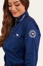 Shirt Ringers Lomgdale Half Button Navy Ladies [:10]