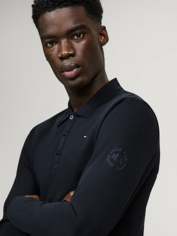 Polo Top Tommy Hilfiger Erwin Long Sleeve Desert Sky Mens [:large]