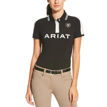 Top Ariat Polo Team Black Ss [:l]