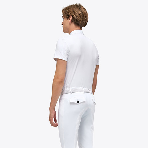 Cavalleria Toscana Men's Polo Top with Jersey Insert for Competition
