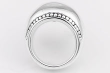 Hitchley & Harrow's Silver Dome Ring with Ornate Border - SS13