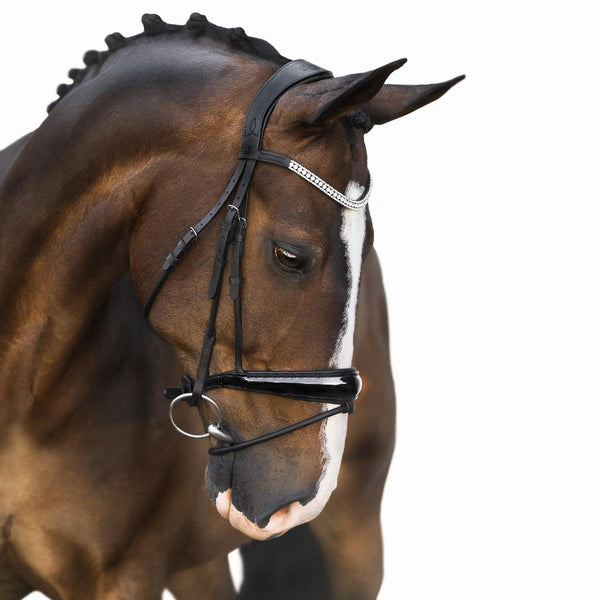 Amie Rolled Italian Leather Bridle (Hanoverian) (No reins)