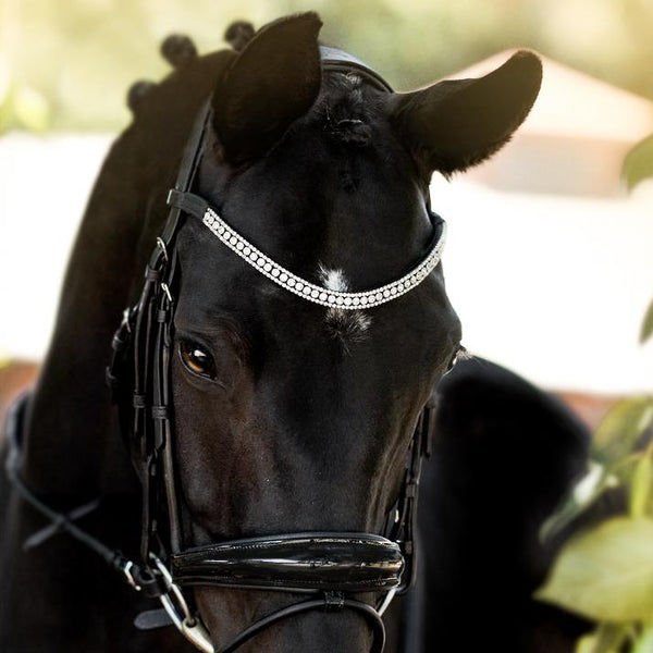 Amie Rolled Italian Leather Bridle (Hanoverian) (No reins)