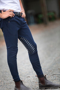 QJ Riding Wear Men's Breech with Silicon Knee Grip