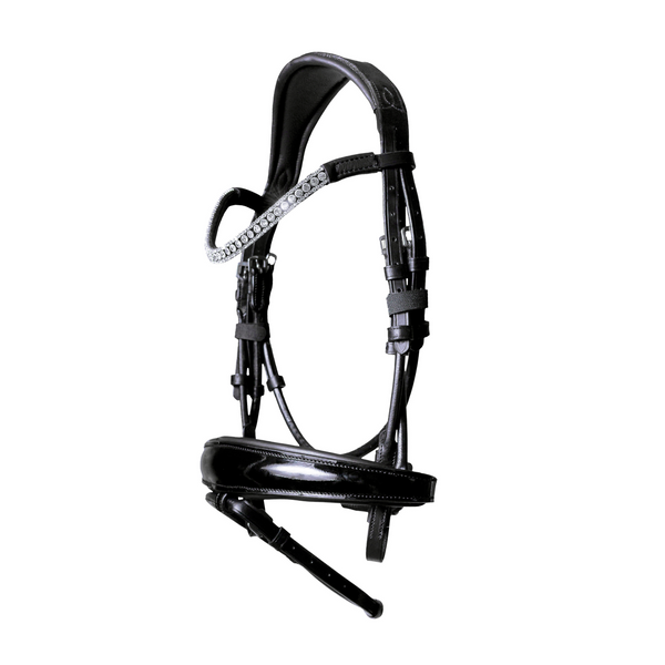 Amie Rolled Italian Leather Bridle (Hanoverian) (No reins)