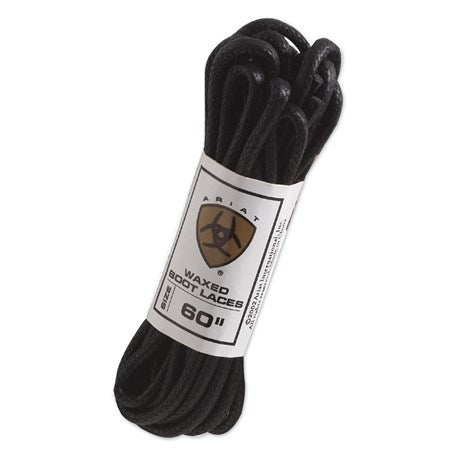 Ariat Lace Waxed 60 Black Pair-FOOTWEAR: Equestrian Footwear-Ascot Saddlery