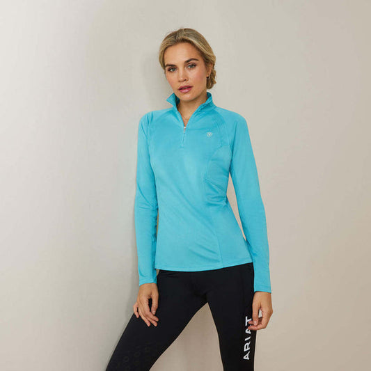 Ariat Women's Sunstopper 2.0 1/4 zip Maui Blue