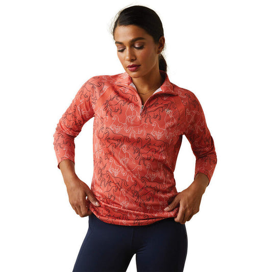 Ariat Sunstopper 2.0 1/4 Zip Burnt Sienna