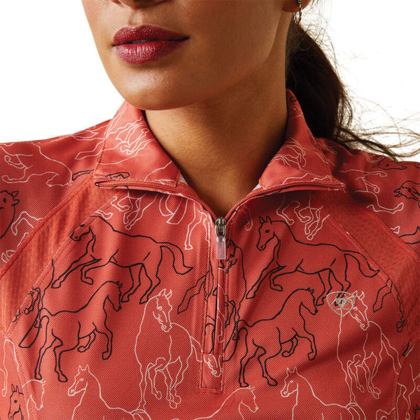 Ariat Sunstopper 2.0 1/4 Zip Burnt Sienna