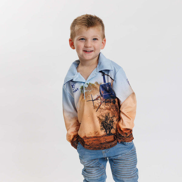 Ariat Kids Fishing Shirt Helimuster
