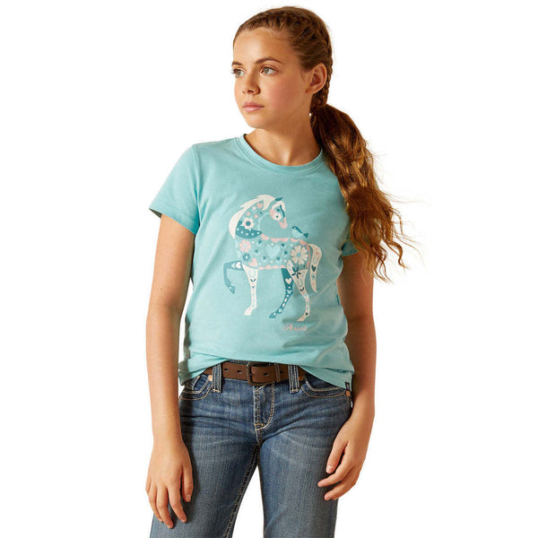Ariat Yth Little Friend SS Tee Marine Blue