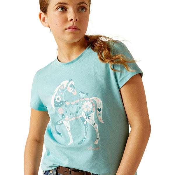 Ariat Yth Little Friend SS Tee Marine Blue