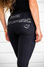 Bare Equestrian Performance Riding Tights Black Python-CLOTHING: Jodhpurs & Breeches Ladies-Ascot Saddlery