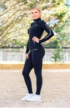 Bare Equestrian Thermo Fit Winter Performance Riding Tights Black-CLOTHING: Jodhpurs & Breeches Ladies-Ascot Saddlery